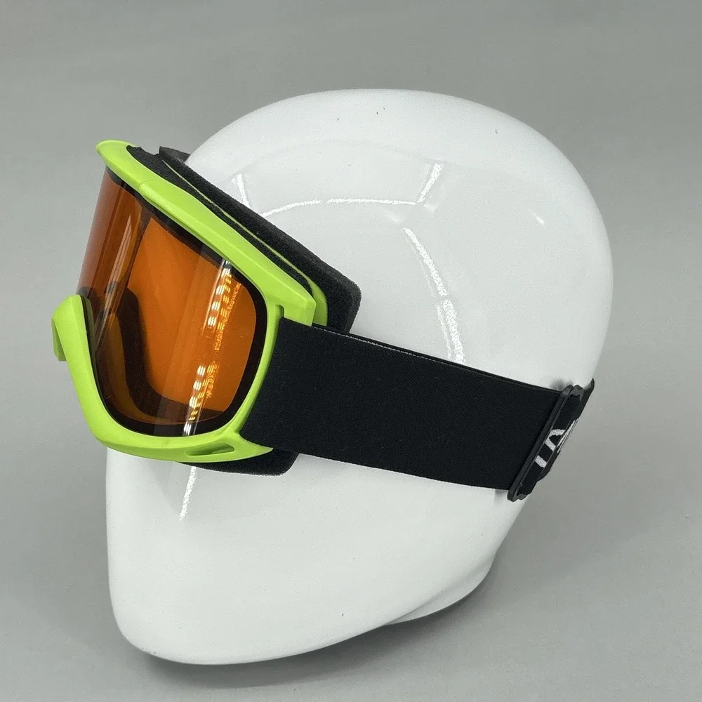 Smith Ski Snowboard Goggles Shield Tinted Amber Lens Green Frame Cascade